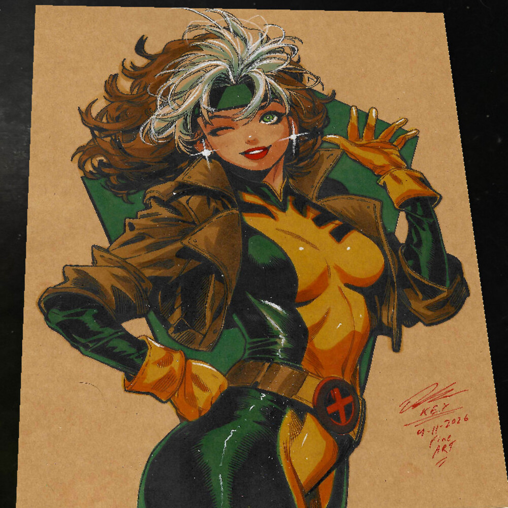 Rogue X-Men Art Print Signed 8.5x11 | Art by Keyeske
